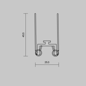 Комплект креплений Встраиваемый с накладным фланцем профиль 642055