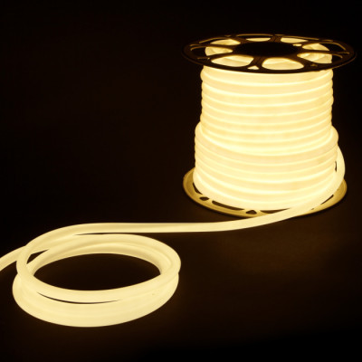 Гибкий неон LS 003 220V 9,6 IP67 Гибкий неон 220V 9,6W 144Led 2835 IP67 круглый дневной белый, 50 м