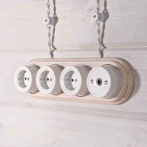 Изолятор Накладные ретро механизмы Ретро белые W6431401